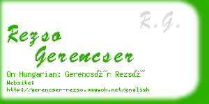 rezso gerencser business card